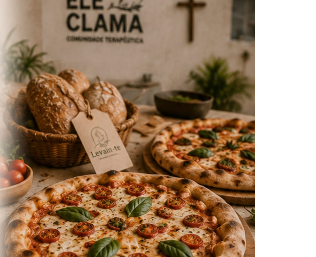 Pães e pizzas do Levain-te